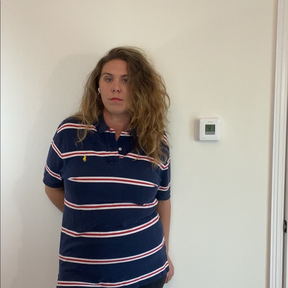 Men’s red, white, and blue yellow pony polo. - Picture 2 of 5